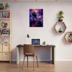 Tableau Guitariste de Blues – portrait artistique