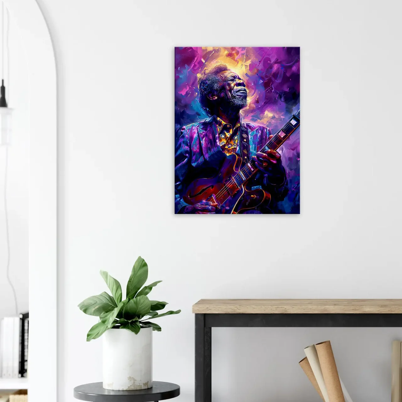 Tableau Guitariste de Blues – portrait artistique
