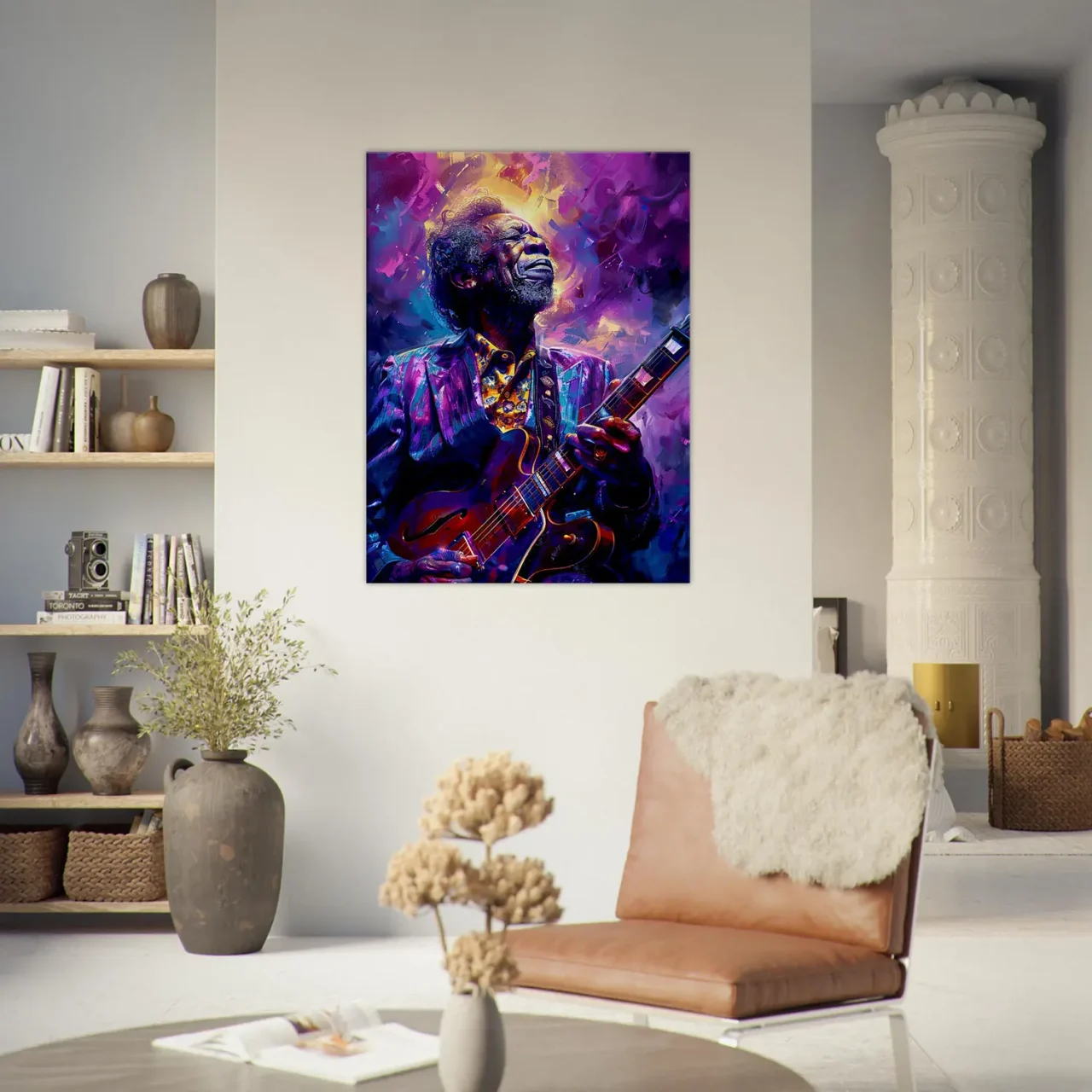 Tableau Guitariste de Blues – portrait artistique