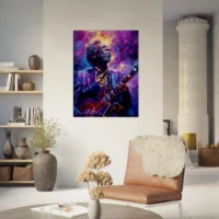 Tableau Guitariste de Blues – portrait artistique Tableau Guitariste de Blues – portrait artistique