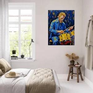 Tableau Van Gogh jouant de la batterie