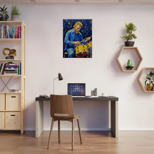 Tableau Van Gogh jouant de la batterie