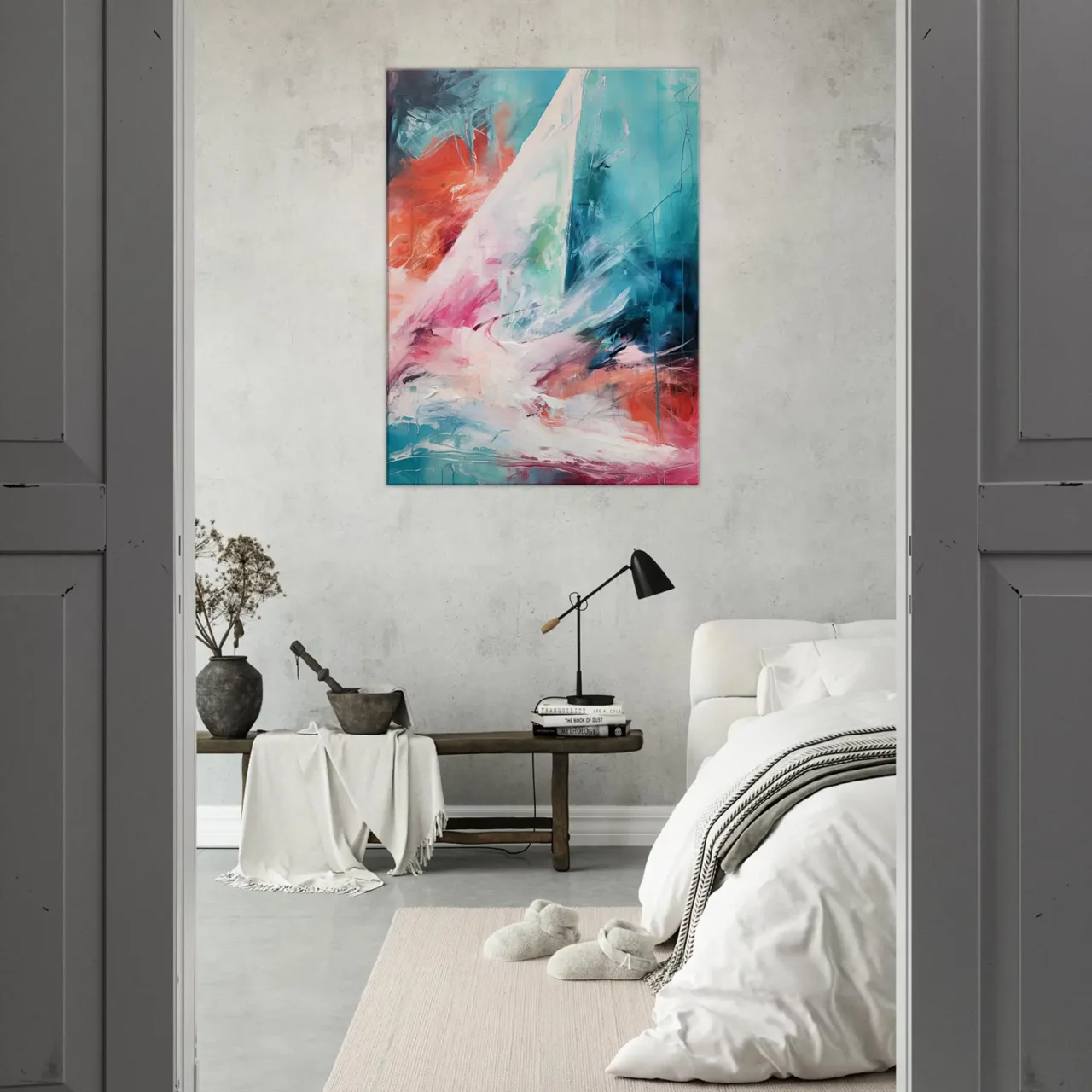 Tableau abstrait surf et mouvement de l’océan