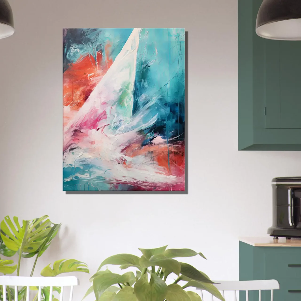 Tableau abstrait surf et mouvement de l’océan