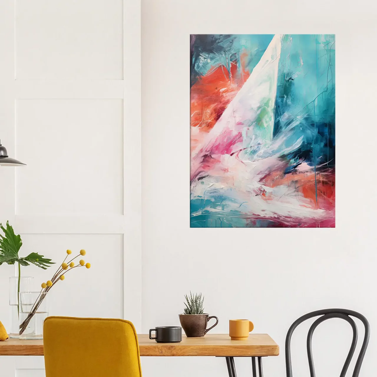 Tableau abstrait surf et mouvement de l’océan