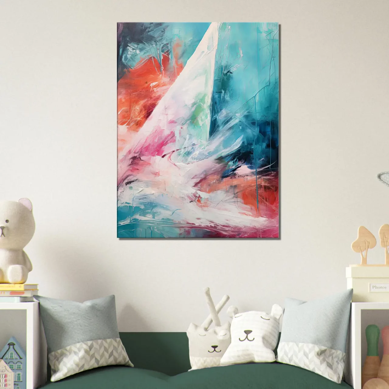 Tableau abstrait surf et mouvement de l’océan