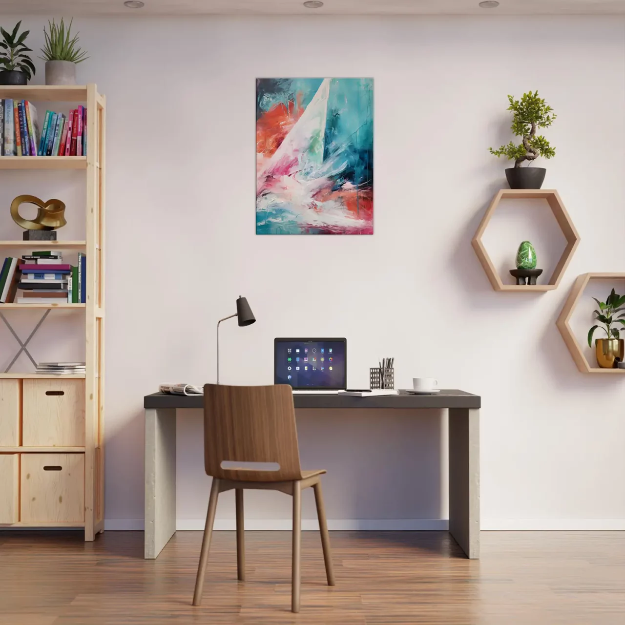 Tableau abstrait surf et mouvement de l’océan