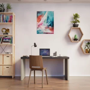 Tableau abstrait surf et mouvement de l’océan