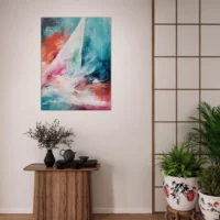 Tableau abstrait surf et mouvement de l&rsquo;océan