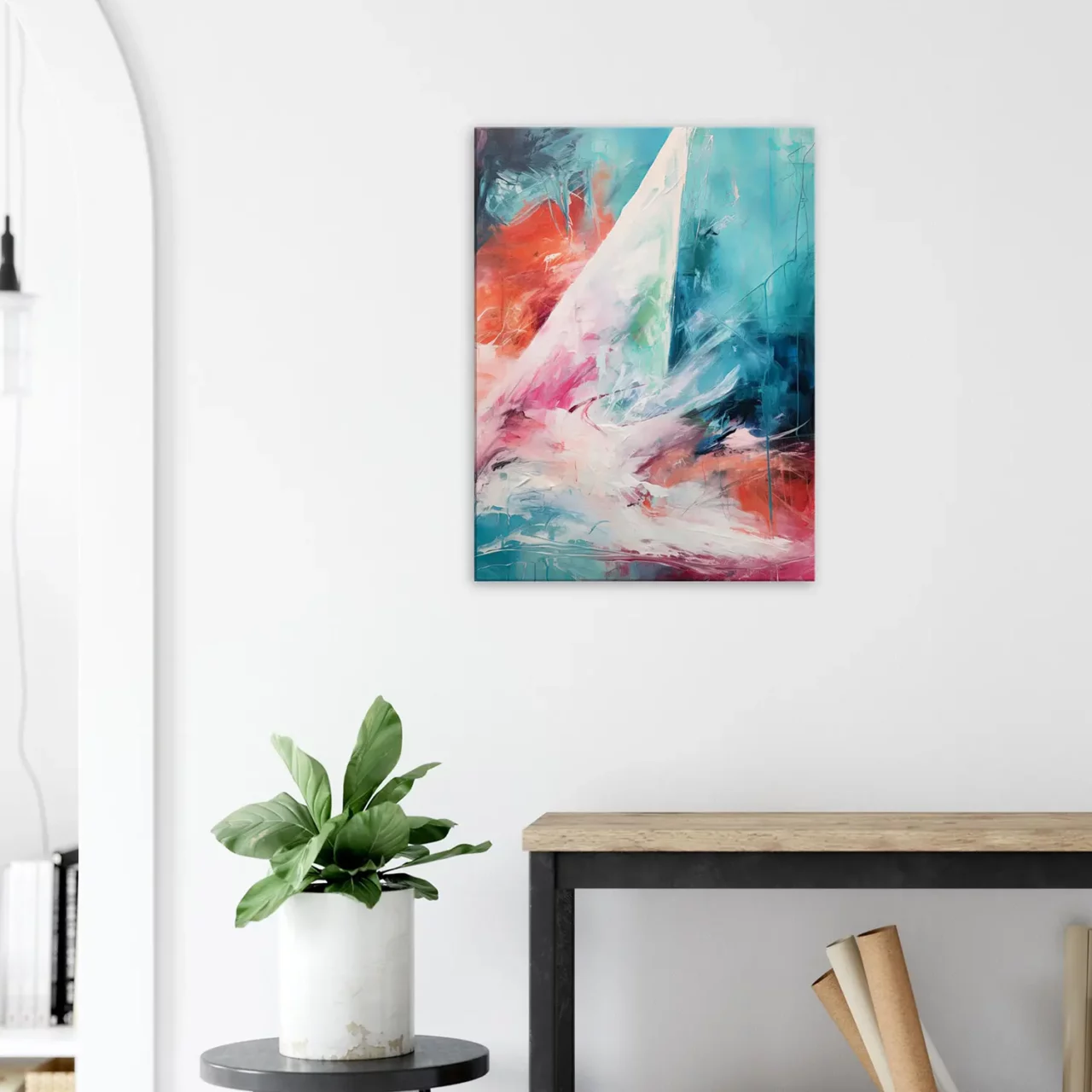 Tableau abstrait surf et mouvement de l’océan