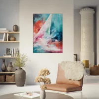 Tableau abstrait surf et mouvement de l&rsquo;océan