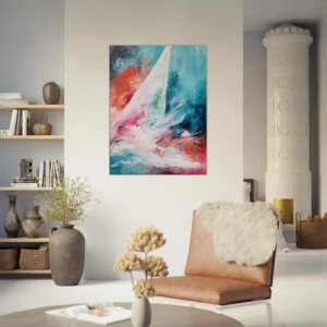 Tableau abstrait surf et mouvement de l’océan