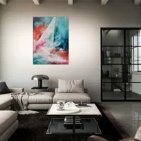 Tableau abstrait surf et mouvement de l&rsquo;océan