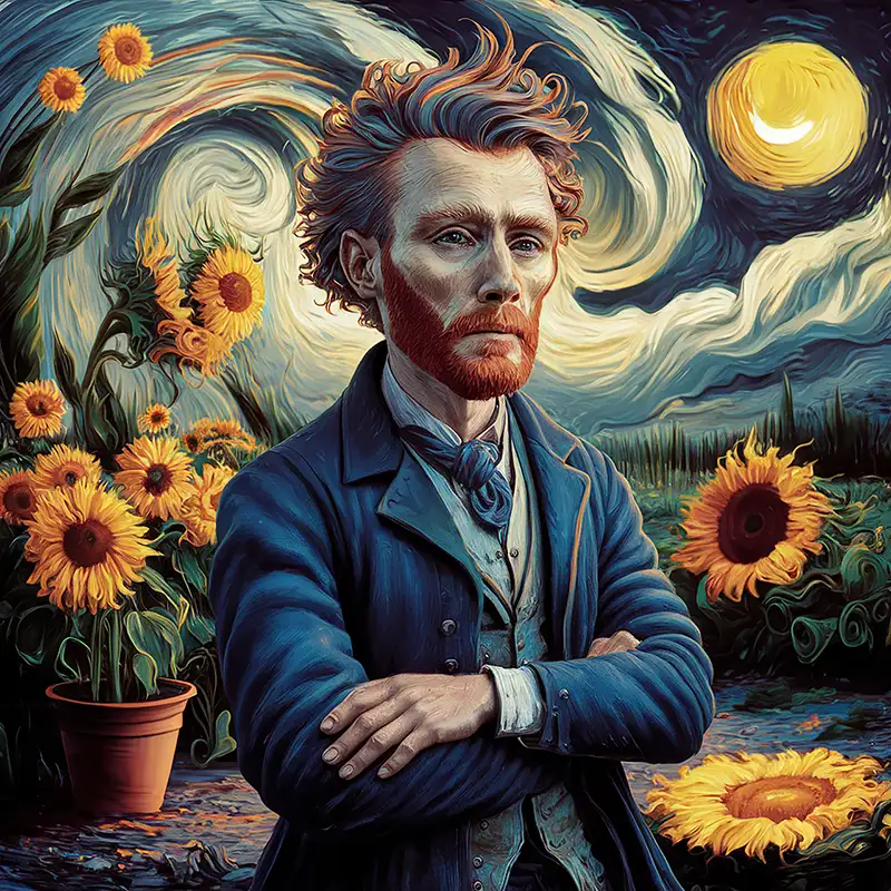 Portrait artistique de Van Gogh