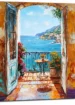 Toile vue mediterraneenne style Ribeiro Toile vue méditerranéenne style Ribeiro, image de présentation du tableau