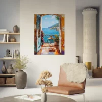 Toile Vue méditerranéenne style Ribeiro
