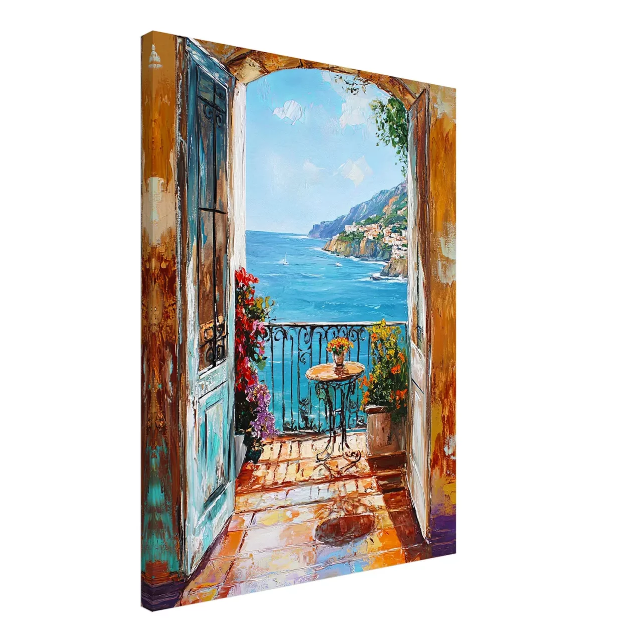 Toile Vue méditerranéenne style Ribeiro Toile Vue méditerranéenne style Ribeiro