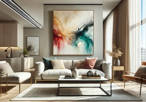 lart mural home staging Le home staging : l’importance des œuvres d’art