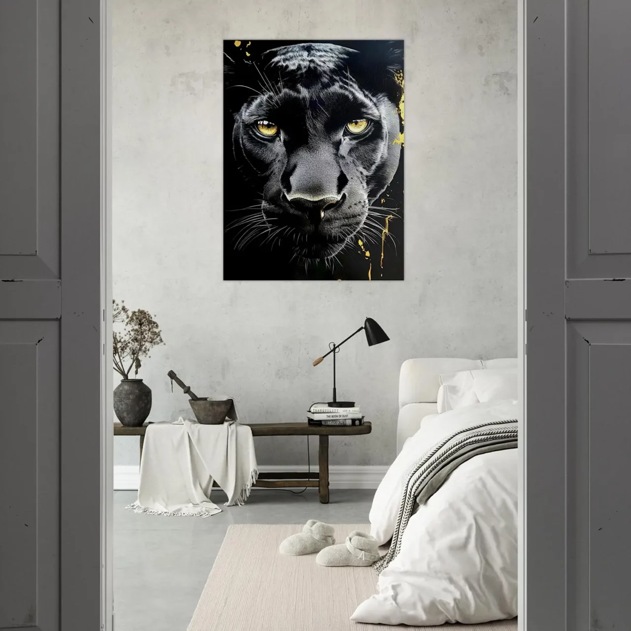 Toile le regard de la panthère noire