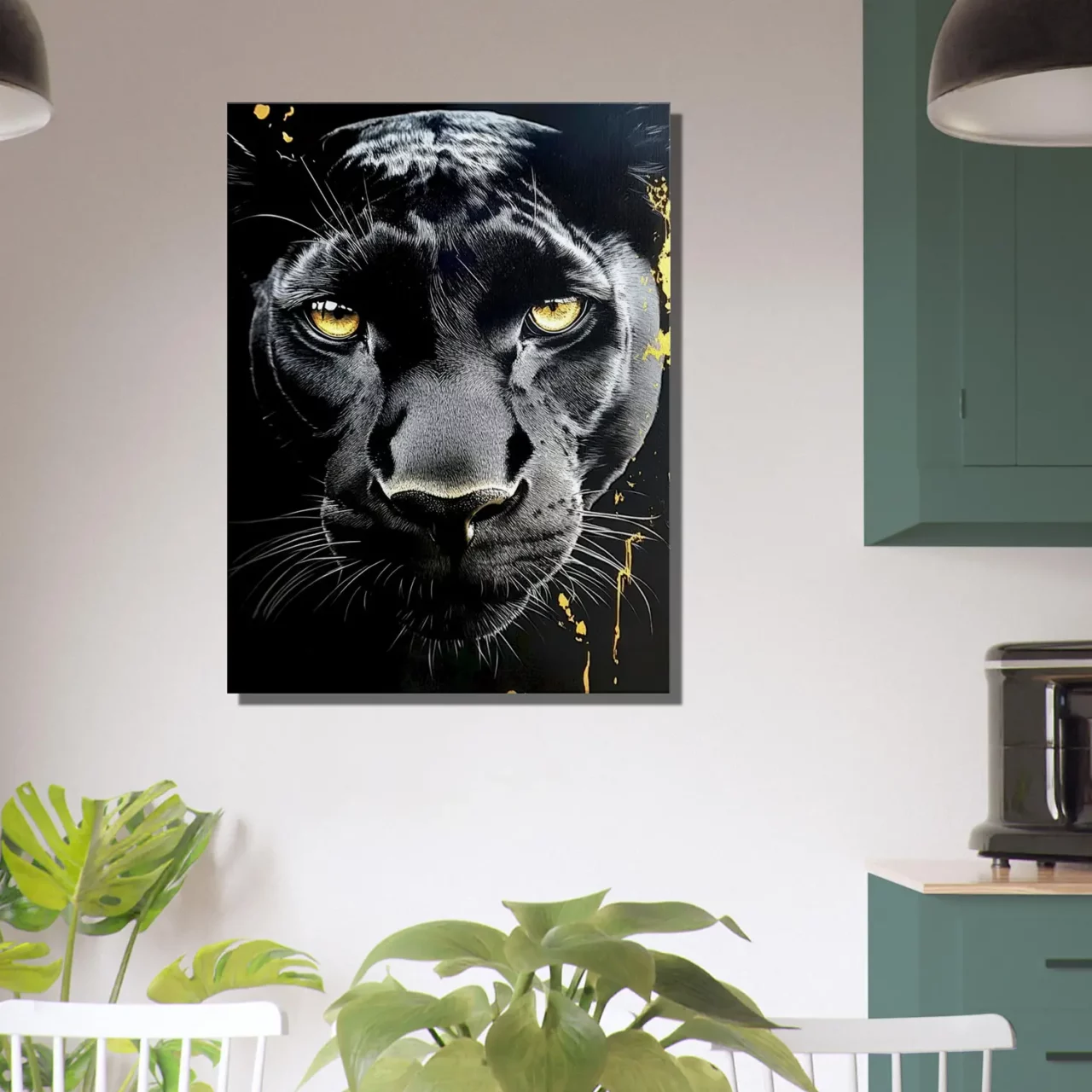 Toile le regard de la panthère noire