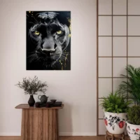 Toile le regard de la panthère noire