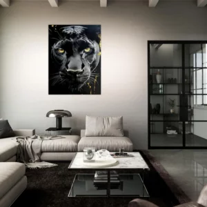 Toile le regard de la panthère noire