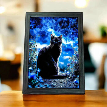 chatnoir 1d44d1f8 22a4 4422 9518 Cadre avec un chat déssiné sur tablette graphique