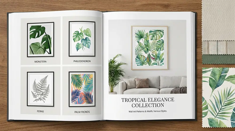 Catalogue de motifs végétaux tropicaux