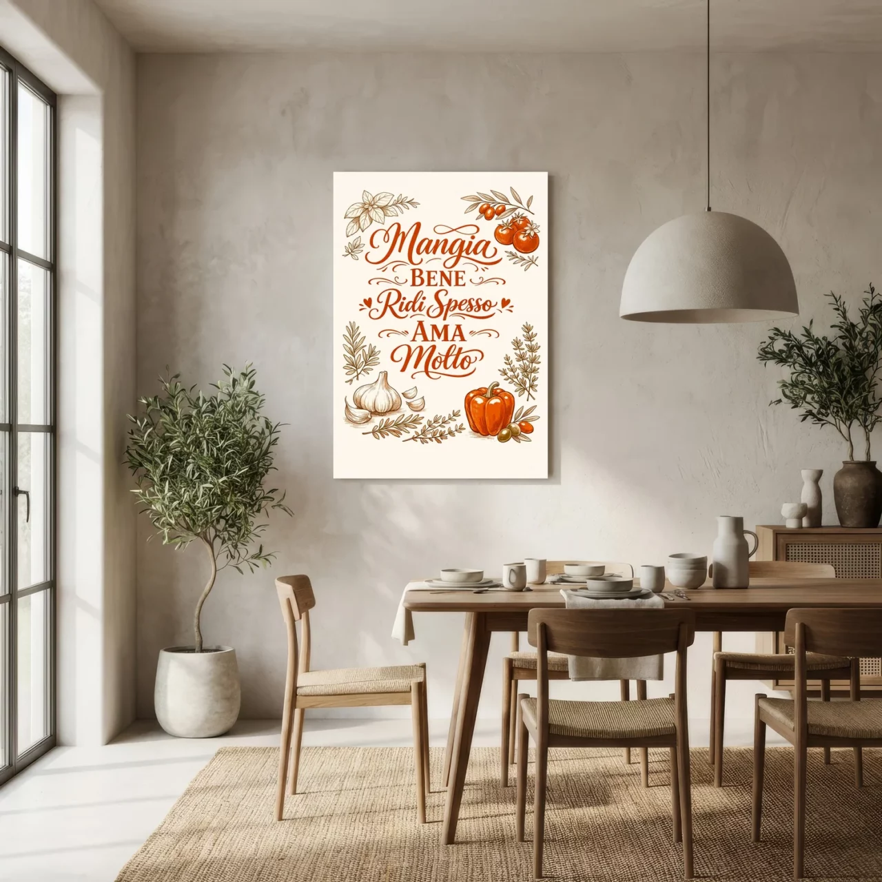 Toile Mangia Bene Ridi Spesso Ama Molto – Sagesse italienne et art de vivre Toile Mangia Bene Ridi Spesso Ama Molto - Sagesse Italienne et Art de Vivre - mise en scène 6